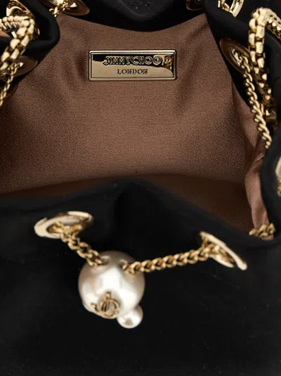 Jimmy Choo Leather Bucket Bag Chain Detail
