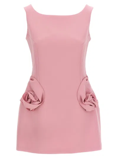 Magda Butrym Floral Appliqued Wool Mini Dress