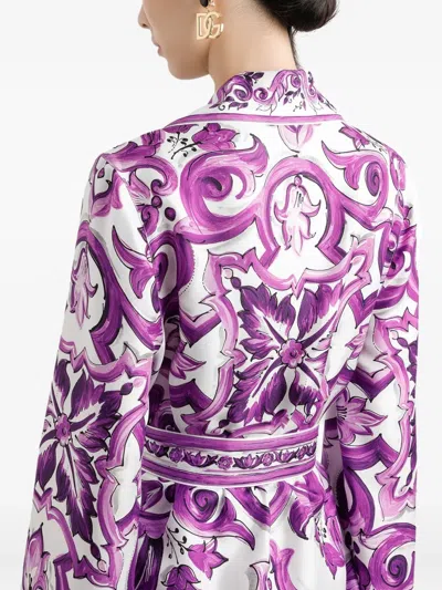 Dolce & Gabbana Pajama Shirt Sweaters And Cardigans Multicolor In Purple