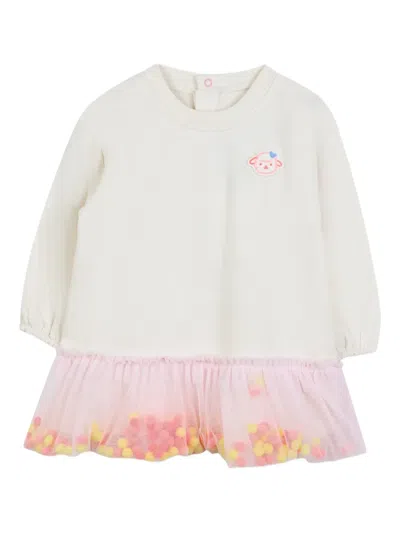 Billieblush Tulle-hem Sweatshirt Dress In White