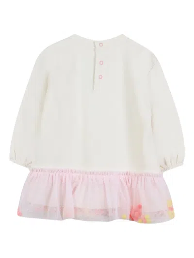 Billieblush Tulle-hem Sweatshirt Dress In White
