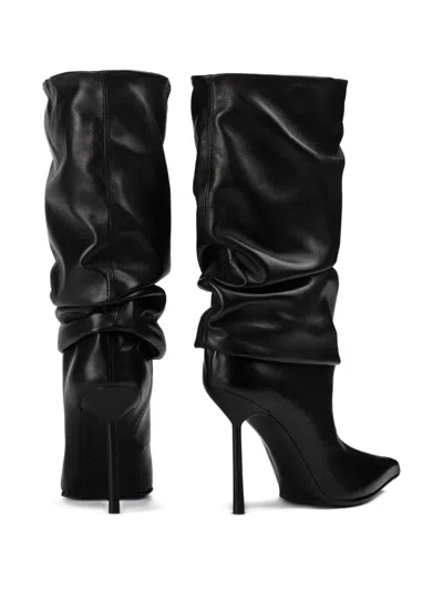 Le Silla Eva Scrunched Ankle Boots In Black
