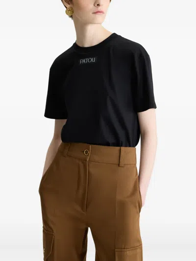 Patou Logo-appliqué T-shirt In Black