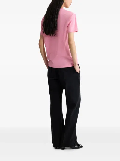 Patou Logo-appliqué T-shirt In Pink