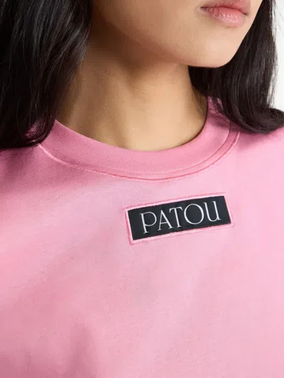 Patou Logo-appliqué T-shirt In Pink