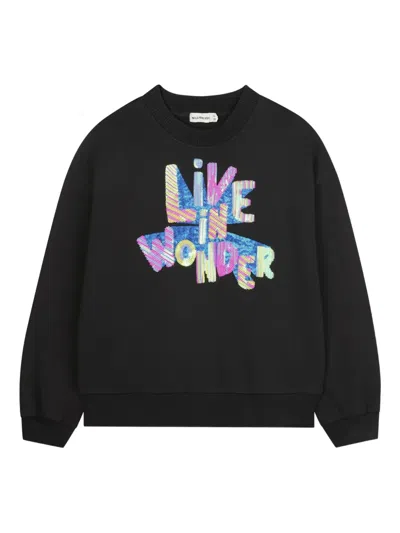 Billieblush Graphic-sequinned Sweatshirt In Black
