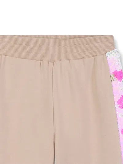 Billieblush Sequined Side-stripe Trousers In Brown
