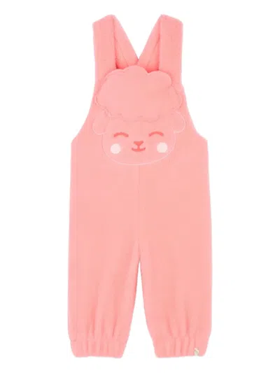 Billieblush Fleece Animal-motif Dungarees In Pink