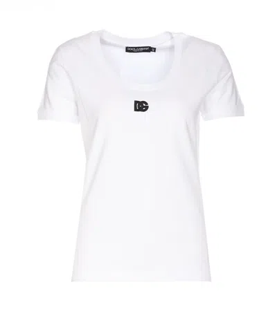 Dolce & Gabbana Logo Cotton T-shirt In White