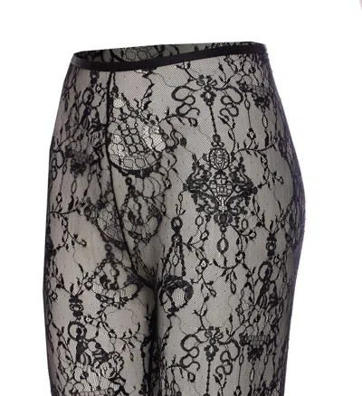 Givenchy Lace Detailing Sheer Fabric Trousers In Multi