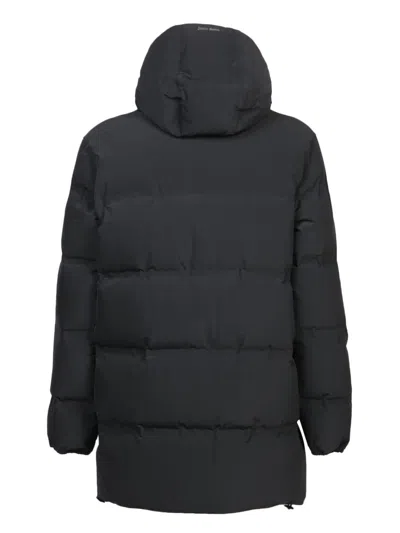 Herno New Impact Long Down Jacket With Hood In Blue