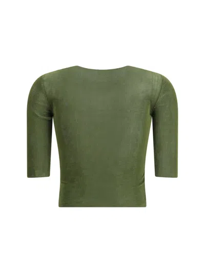 Saint Laurent Cassandre Semi-sheer Knitted Top Clothing