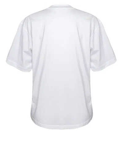 Marni Tee With Logo Floral Print In White