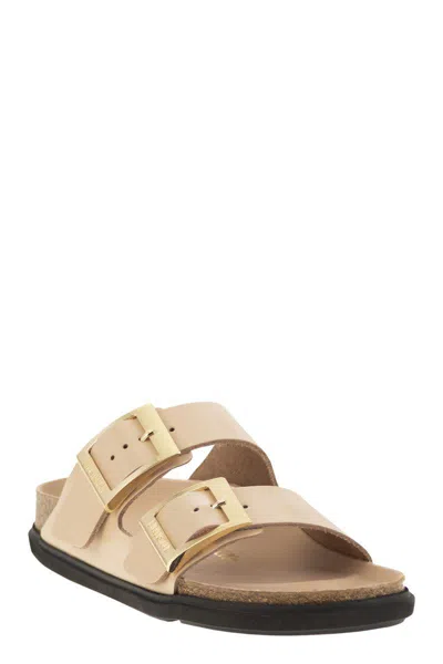 Birkenstock Arizona Db Leather Slipper In Metallic