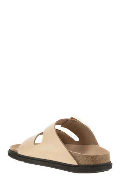 Birkenstock Arizona Db Leather Slipper In Metallic