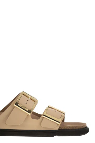 Birkenstock Arizona Db Leather Slipper In Metallic