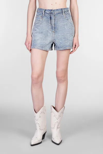 Iro Viny Shorts In Blue Cotton In Blue