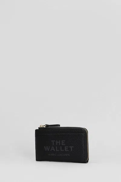 Marc Jacobs The Top Zip Multi Wallet In Black Leather In Black