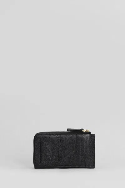 Marc Jacobs The Top Zip Multi Wallet In Black Leather In Black