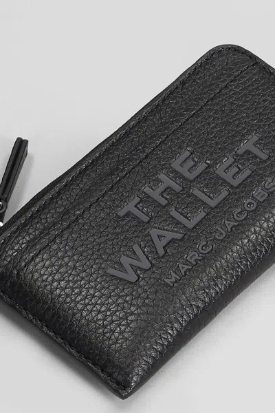 Marc Jacobs The Top Zip Multi Wallet In Black Leather In Black