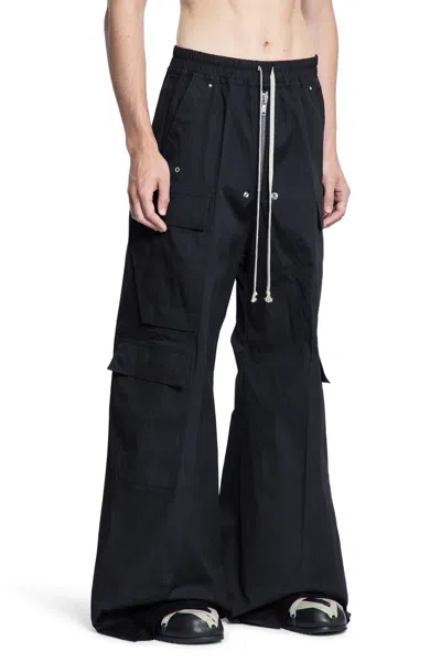 Rick Owens Wide-leg Trousers With High Waist And Utility Pockets