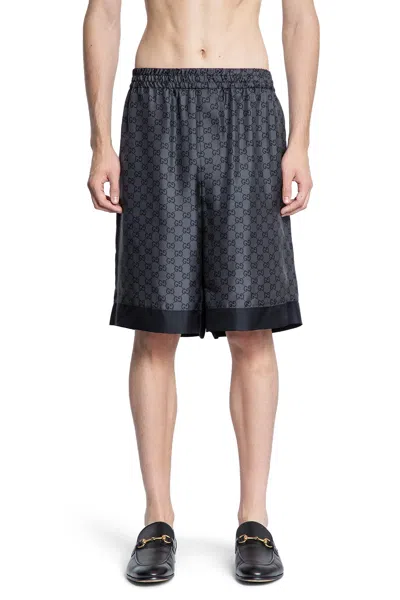 Gucci Man Grey Shorts & Skirts In Black