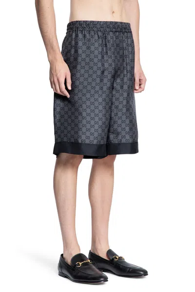 Gucci Man Grey Shorts & Skirts In Black