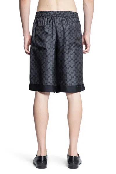 Gucci Man Grey Shorts & Skirts In Black