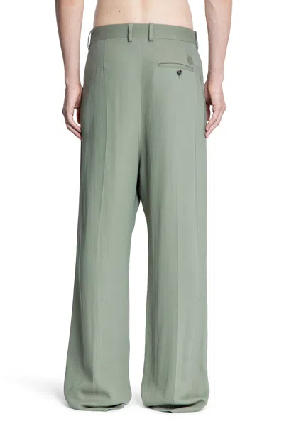 Loewe Man Green Trousers In Gray