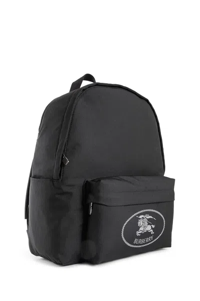Burberry Black Backpack With Spacious Design And Padded Straps