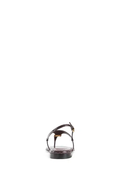 Fendi Brown Minimalist Sandals