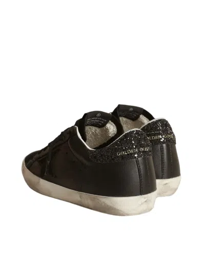 Golden Goose Women's Super-star Nappa Leather Sneakers W/glitter Star