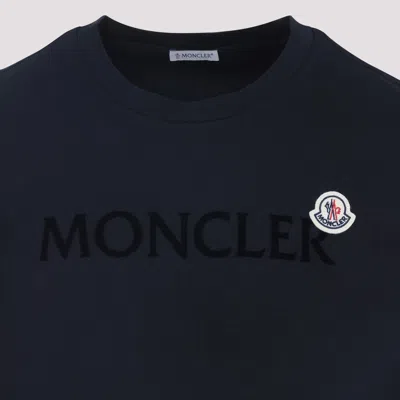 Moncler Men T-shirt With Flocked Cotton Logo