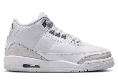 Pre-owned Jordan 3 Retro Pure Money (2025) Sneakers In White/metallic Silver In Multi