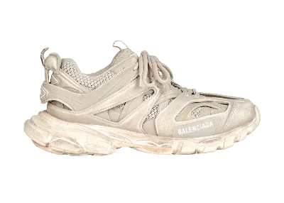 Pre-owned Balenciaga Track Faded (women's) Sneakers In Beige/white