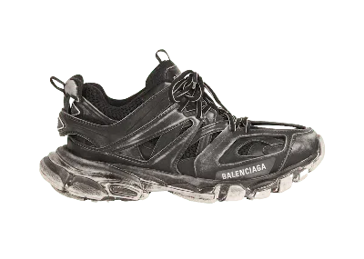 Pre-owned Balenciaga Track Faded (women's) Sneakers In Black/white In Multi