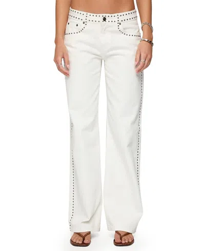 Edikted Quincy Studded Low Rise Baggy Jeans