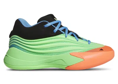 Pre-owned Adidas Originals Dame 10 Dame's Light Sneakers In Lime Burst/signal Orange/blue Burst