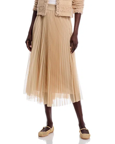 Fabiana Filippi Pleated Tulle Skirt In Neutral