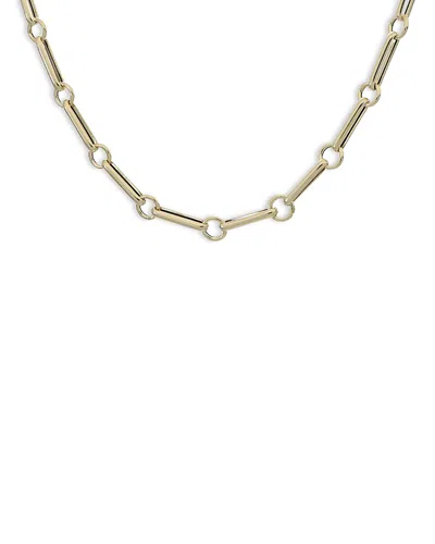 Moon & Meadow 14k Yellow Gold Polished Bar & Circle Link Necklace, 18