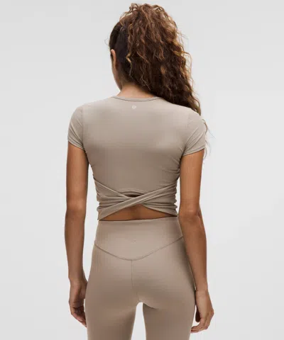Lululemon All It Takes Back-twist Ribbed Short-sleeve Shirt