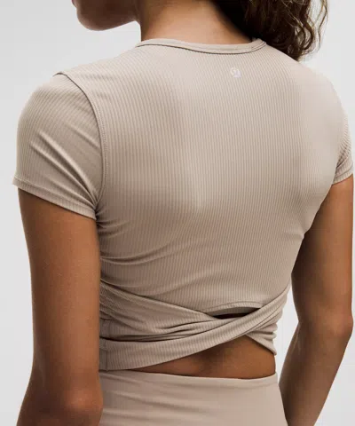 Lululemon All It Takes Back-twist Ribbed Short-sleeve Shirt