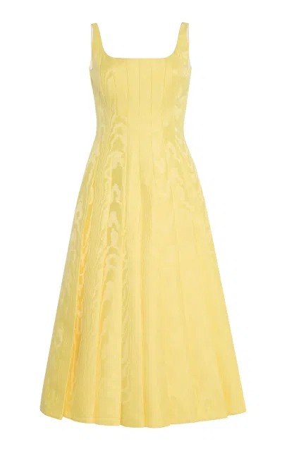 Emilia Wickstead Adele Moire Mikado Midi Dress