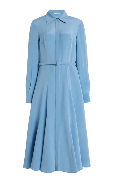 Emilia Wickstead Riko Belted Silk Crepe De Chine Midi Dress