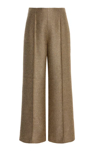 Emilia Wickstead Daffy High-rise Sequin Tweed Wide-leg Pants