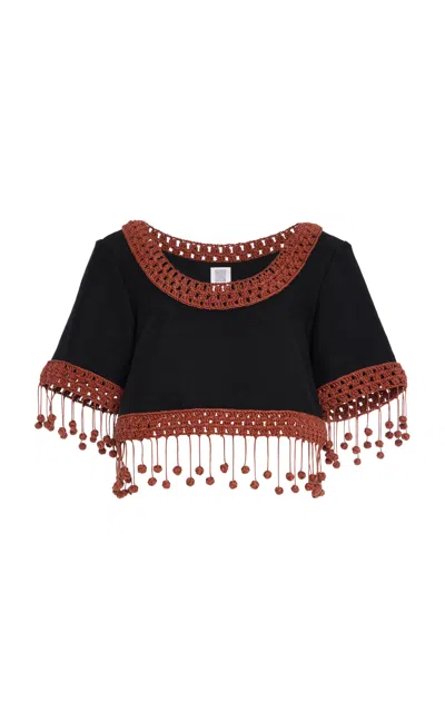 Rosie Assoulin Return Of The Mac(rame) Crop Top