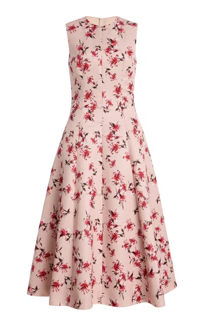 Emilia Wickstead Mara Floral Taffeta Faille Midi Dress