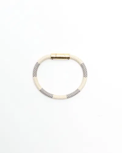 Pre-owned Louis Vuitton Damier Azur Canvas Keep It Bracelet