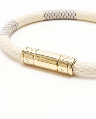 Pre-owned Louis Vuitton Damier Azur Canvas Keep It Bracelet