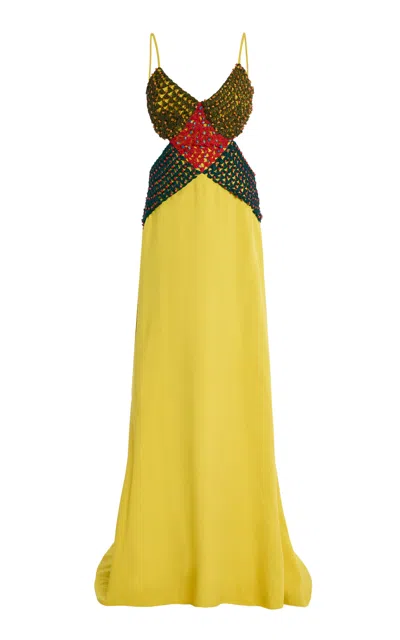 Rosie Assoulin Crochet Crossing Gown